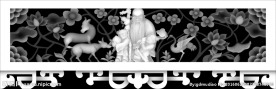 寿星鹿蝙蝠祥云人物风景灰度精雕