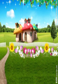 卡通小房子素材图片