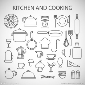 厨房和烹饪图标