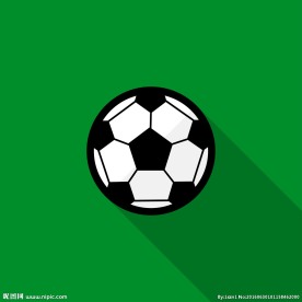 扁平化足球手绘海报设计矢量