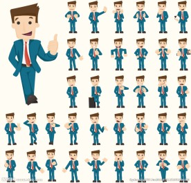卡通商务人士