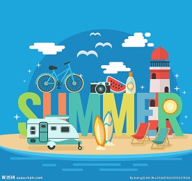 夏季旅行插画
