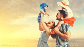 开心的家庭人物