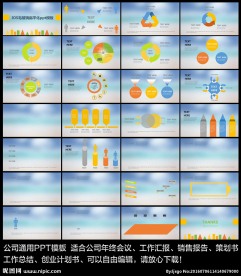 扁平化ppt模板