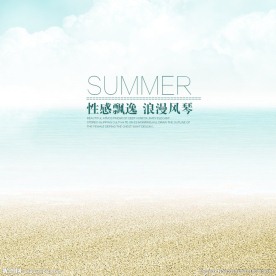 夏装主图背景设计
