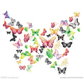 缤纷蝴蝶拼接图片