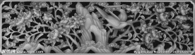 玉兰花花鸟镂空灰度图