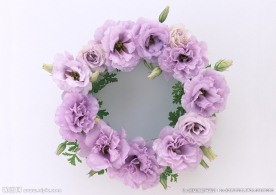 粉红花环