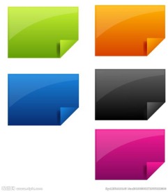 折角纸张矢量图