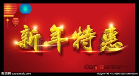 新年特惠新年促销海报