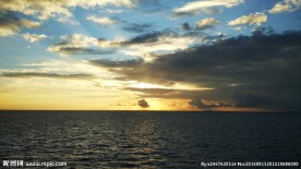 金色大海夕阳