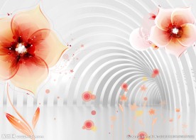 电视背景 透明花