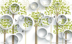 大树立体背景墙