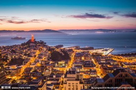 旧金山城市夜景
