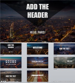 城市风格商务简洁风ppt