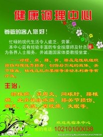 绿色健康调理海报