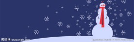 冬天雪人背景