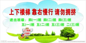 上下楼梯请勿拥挤
