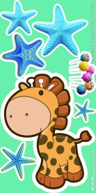 长颈鹿 海星  棒棒糖