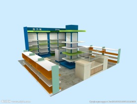 商场柜台  效果图设计