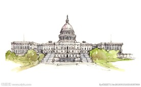 国外建筑手绘素材