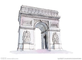 国外建筑手绘素材