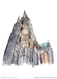 国外建筑手绘素材