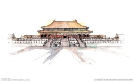 国外建筑手绘素材