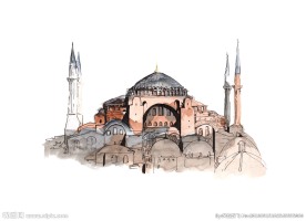国外建筑手绘素材