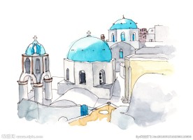 国外建筑手绘素材