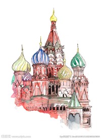 国外建筑手绘素材