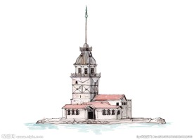 国外建筑手绘素材