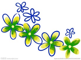 唯美卡通花朵素材