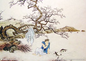 二十四孝之十八卧冰求鲤