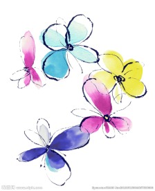 唯美彩色花朵素材