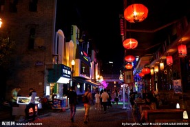 宁波老外滩夜景 酒吧街夜景