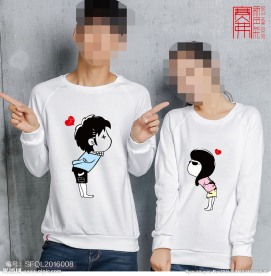 情侣装卡通男女接吻