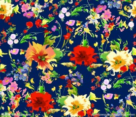 手绘花 服装印花