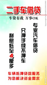 车贷海报