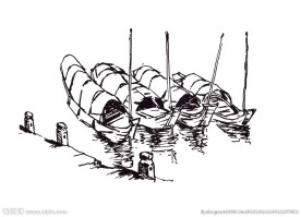 中国长沙湘江木船