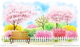 卡通城市浪漫背景