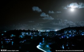 夜色下的城市建筑