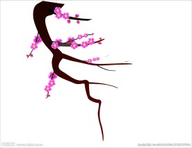 手绘梅花