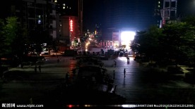 城市马路夜景 延时摄影