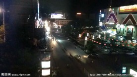 城市马路夜景 延时摄影