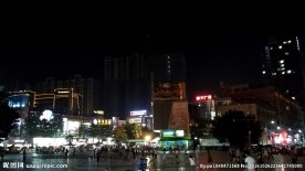 商业广场夜景 延时摄影
