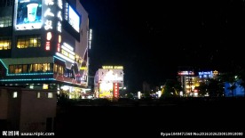 商业区夜景 延时摄影