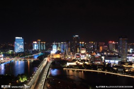 宁波三江口夜景