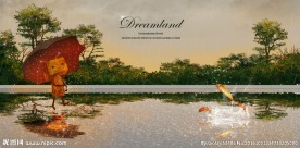 卡通唯美梦幻风景背景