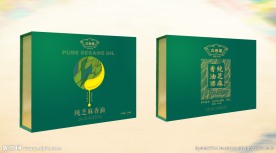 芝麻油 油礼盒源文件展开图